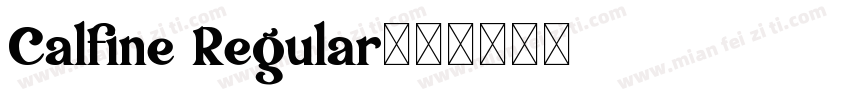 Calfine Regular字体转换